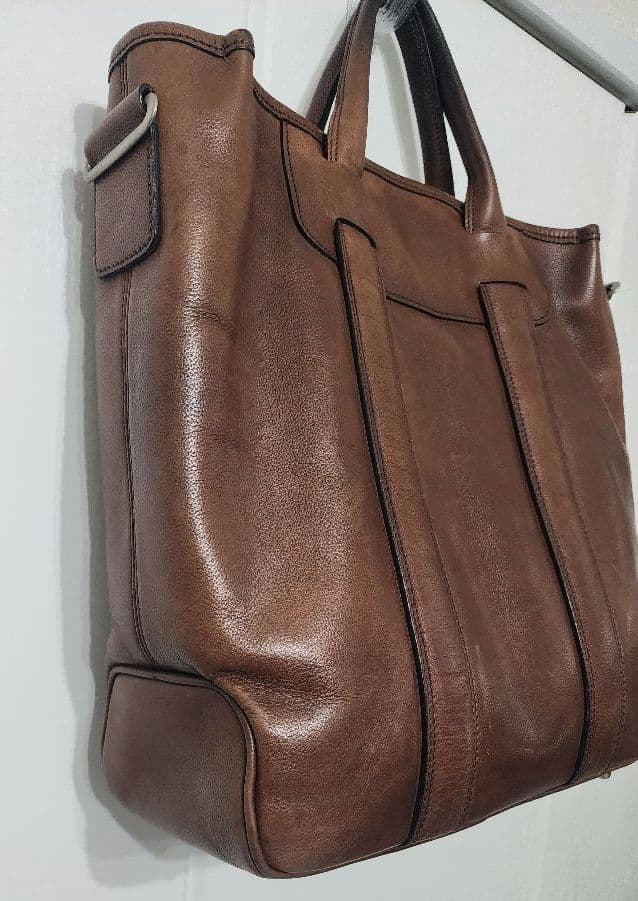 万双 シモーネ サンタフェトートM ダークブラウン トートバッグ ビジネスバッグ