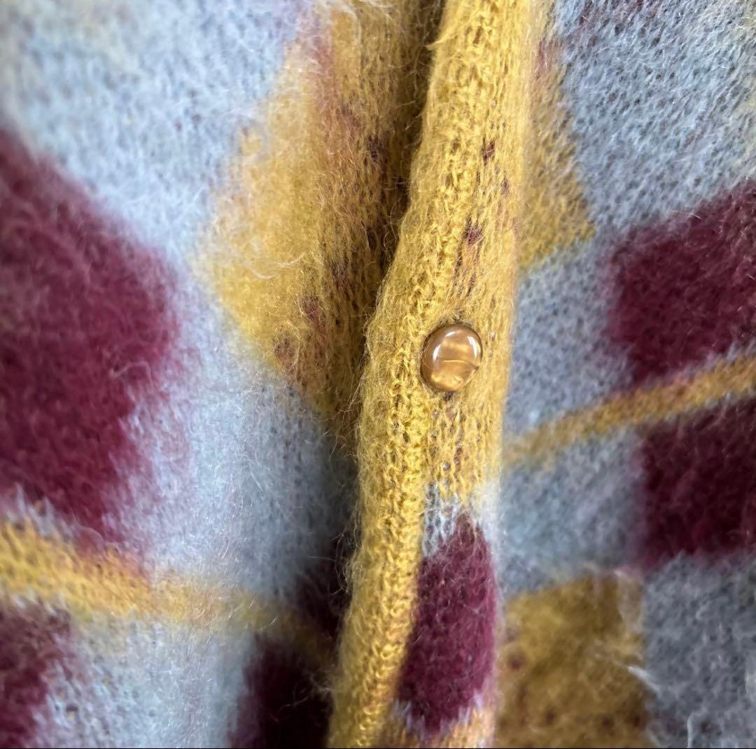 Needles（ニードルス）モヘアカーディガン　アーガイル