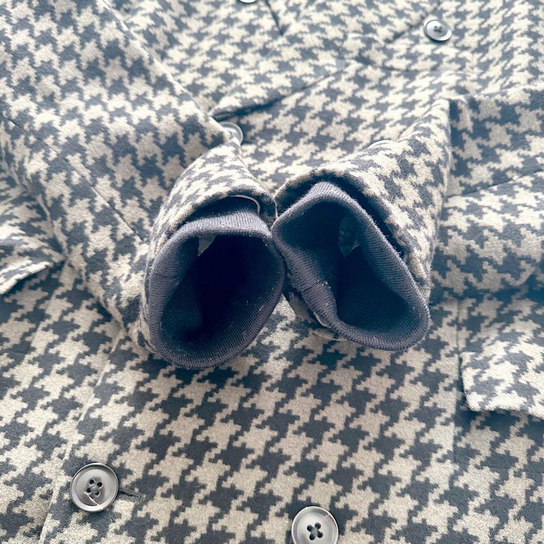 【美品】ポールスミス　チェスターコート　ダブル　シルク混　千鳥格子　Lサイズ
