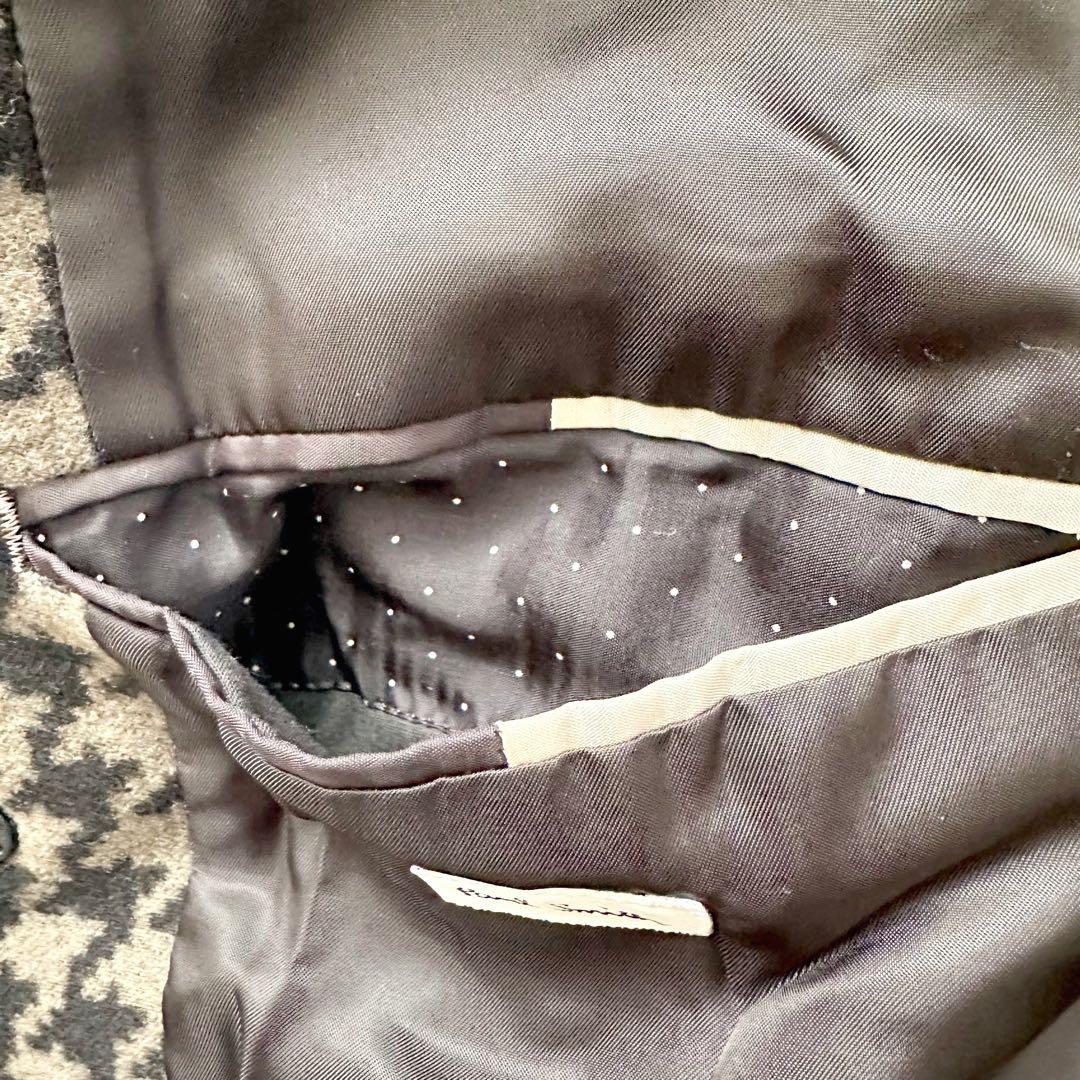 【美品】ポールスミス　チェスターコート　ダブル　シルク混　千鳥格子　Lサイズ