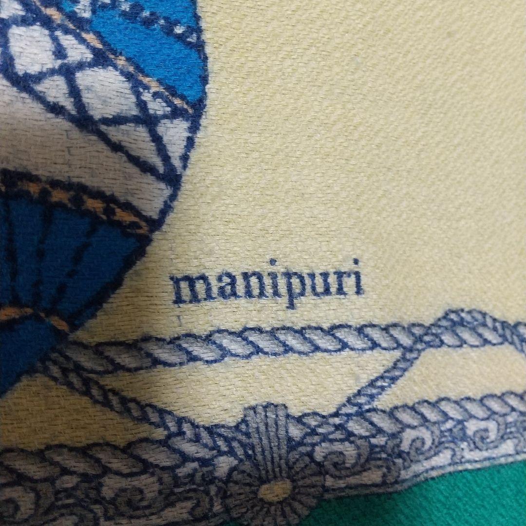 manipuriマニプリウール、シルクストール 120x120