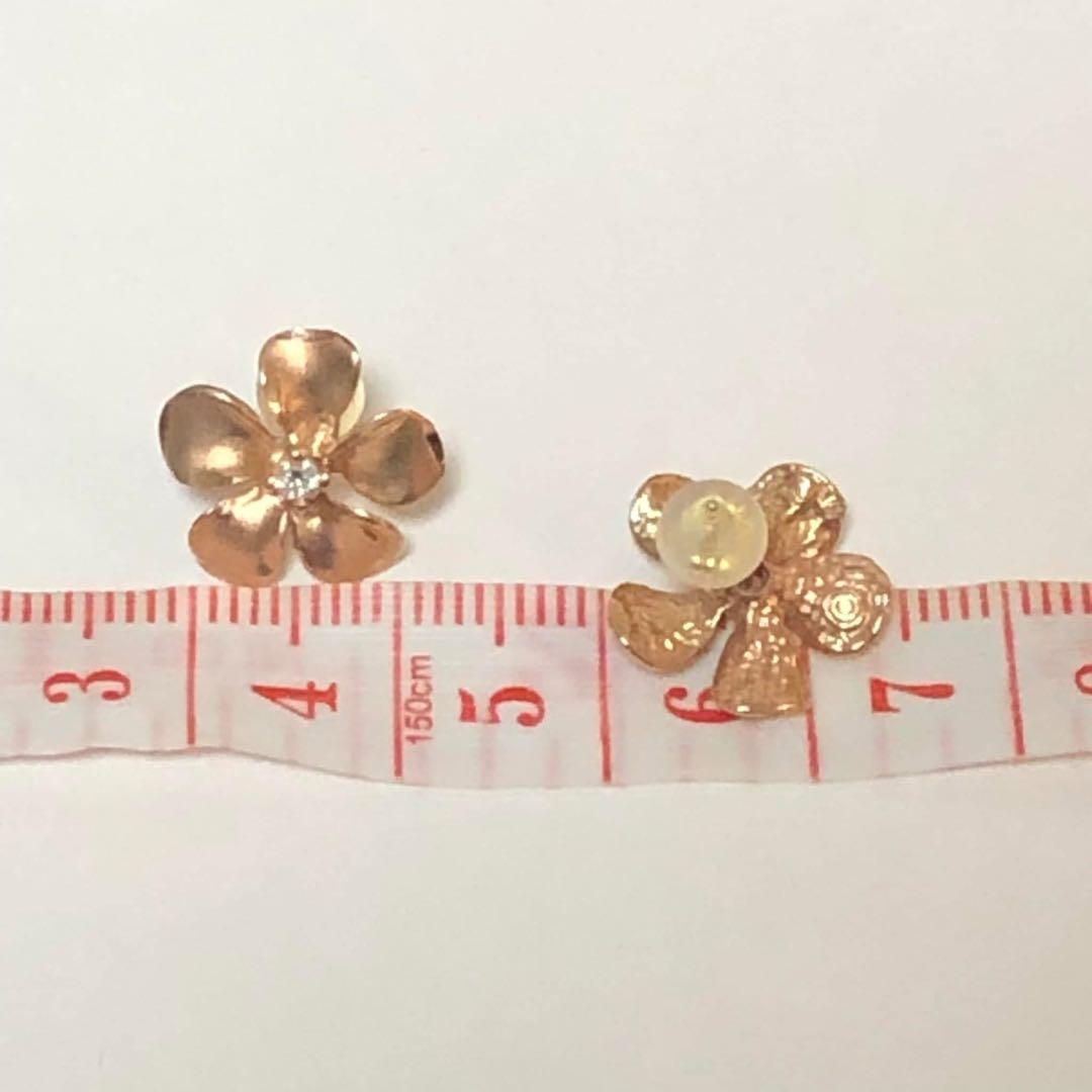 14Kピアスハワイアンプルメリア k14,14金