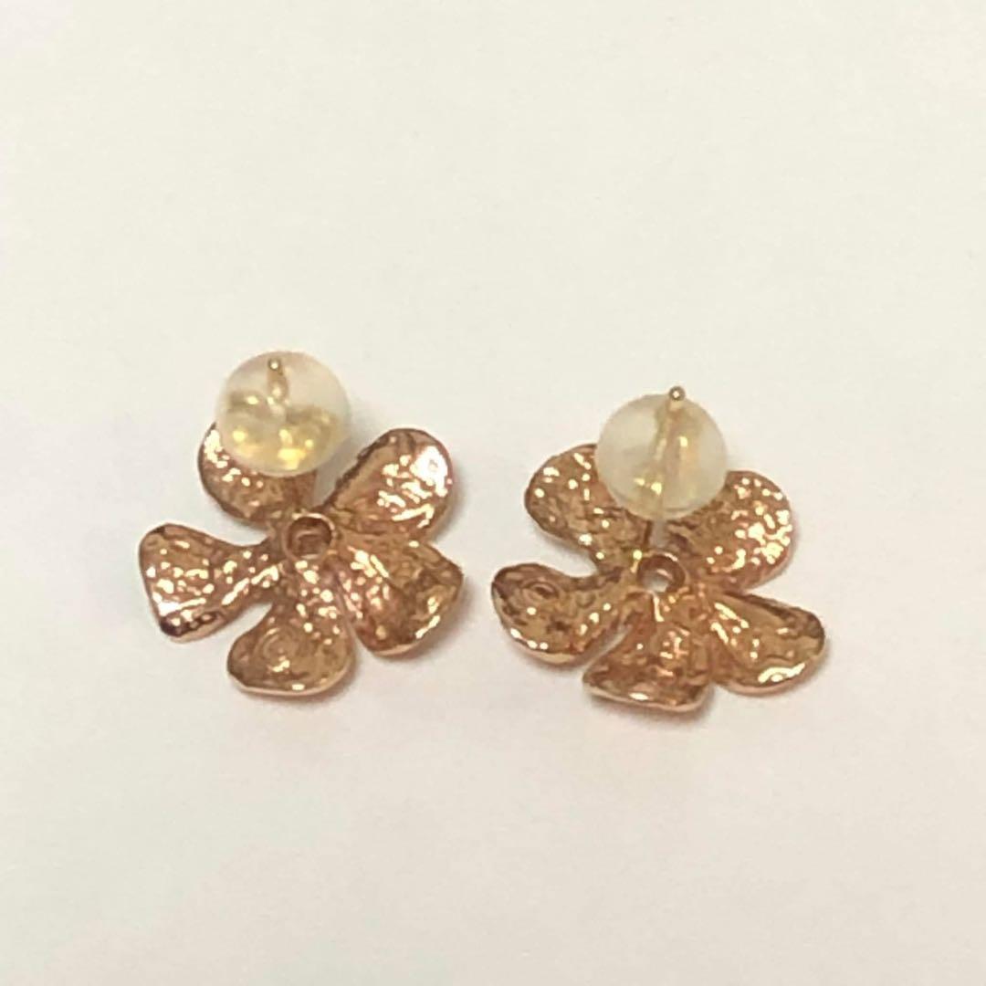 14Kピアスハワイアンプルメリア k14,14金