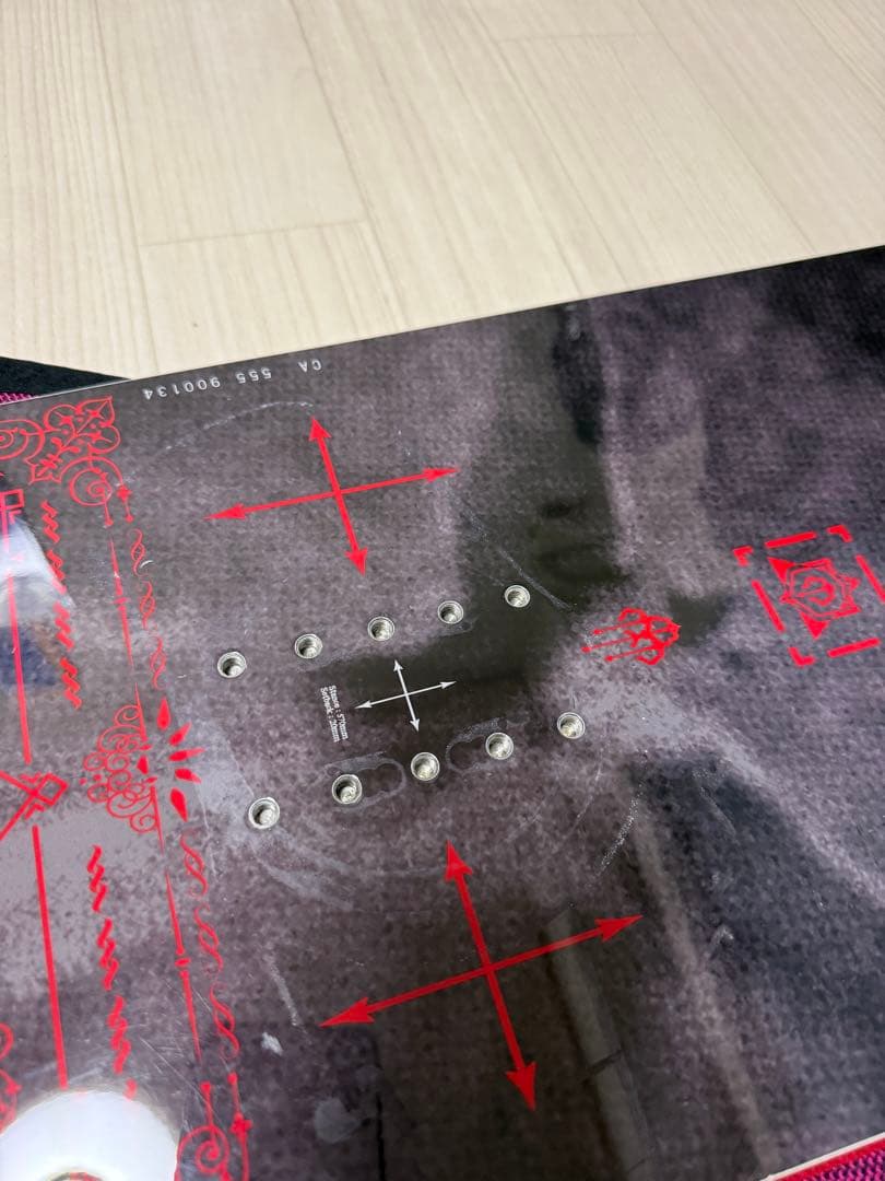 カルマノ スノーボード 黒赤デザイン ケース付き