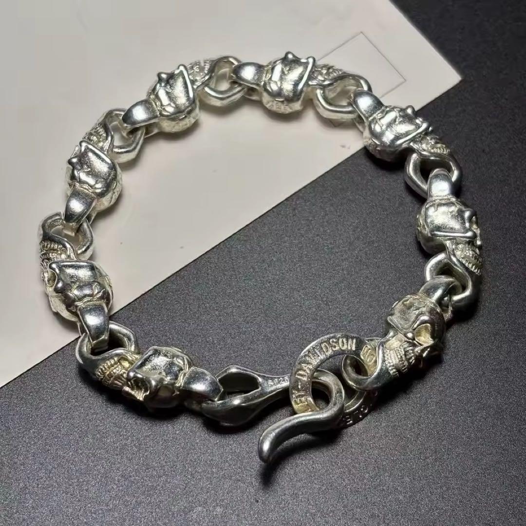 K.K.Style　 スカルモチーフ シルバー ブレスレット 30個