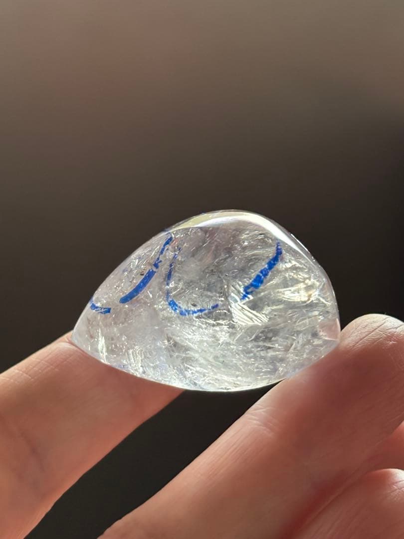 水入り水晶　流砂入り水晶　エレスチャル　43g エンハイドロ　ハート型