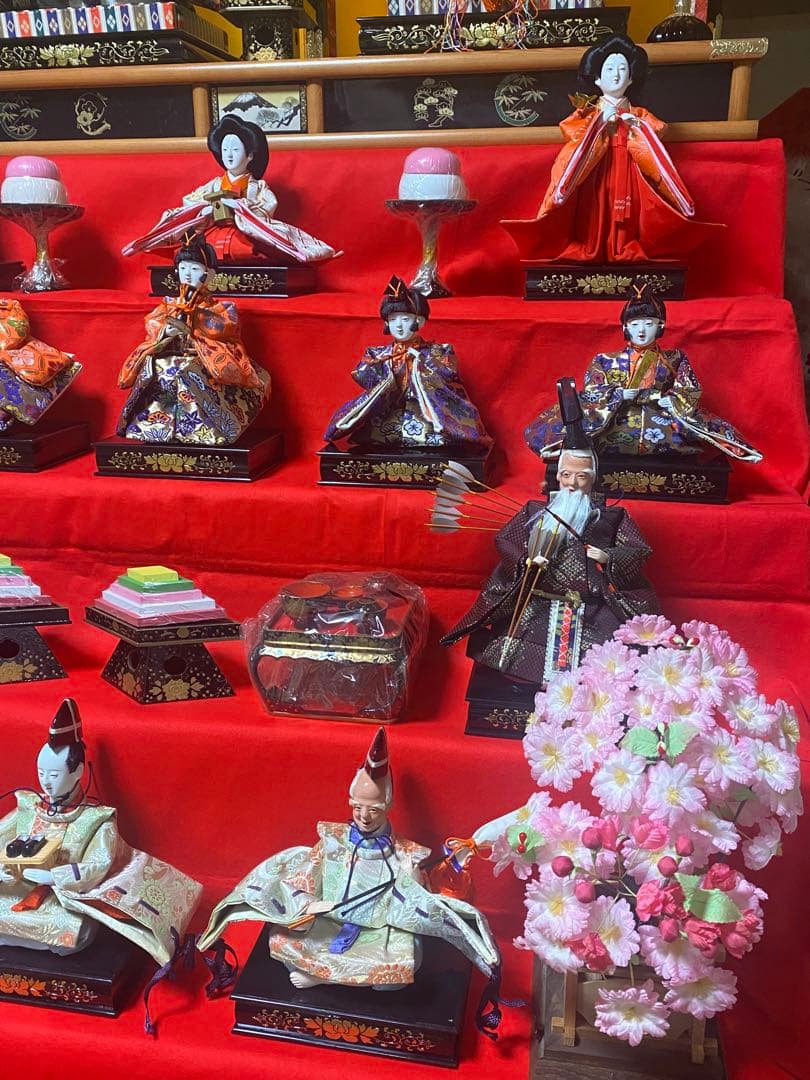 再値下げ！雛人形／特選／七段／15人飾り／屏風台付き/美品