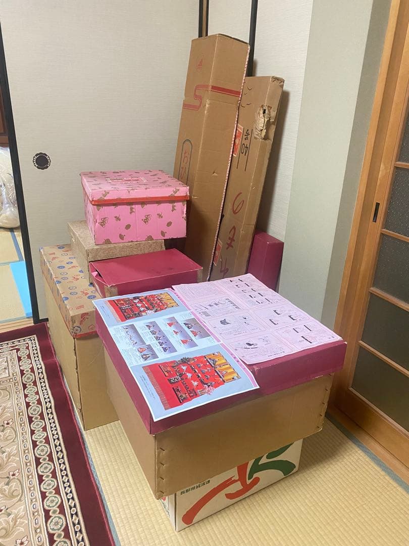 再値下げ！雛人形／特選／七段／15人飾り／屏風台付き/美品