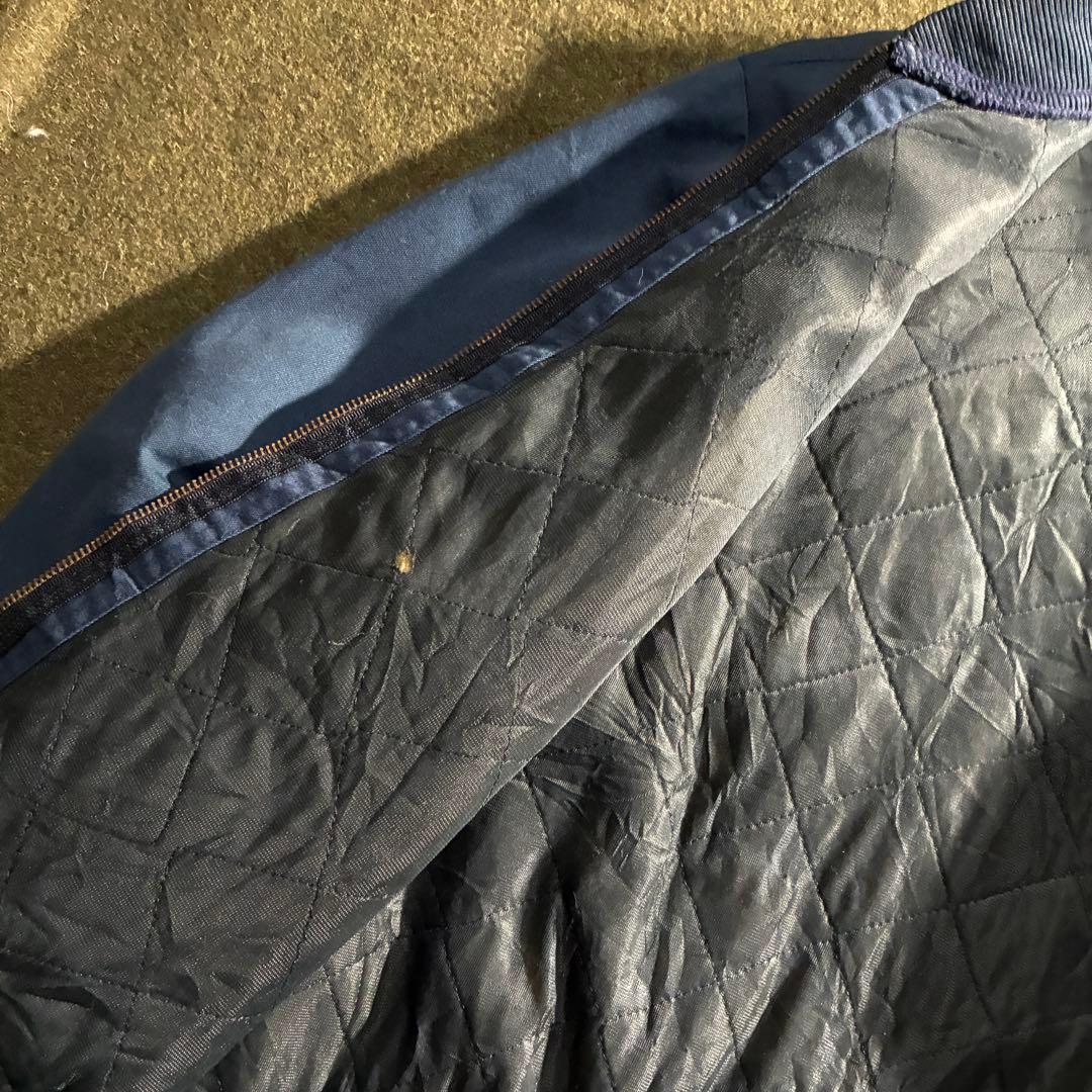 80s-90s USA Vintage 企業　中綿　ワークジャケット　L 紺