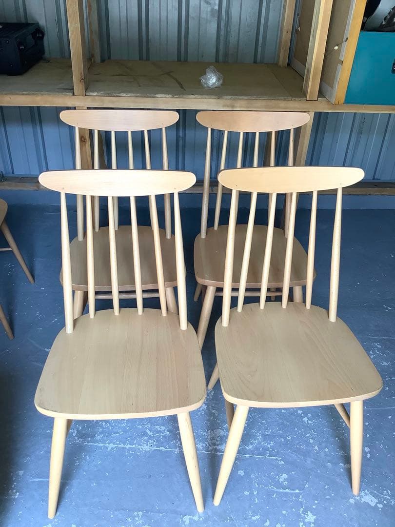 [z619]ダイニングチェア ナチュラル 4脚