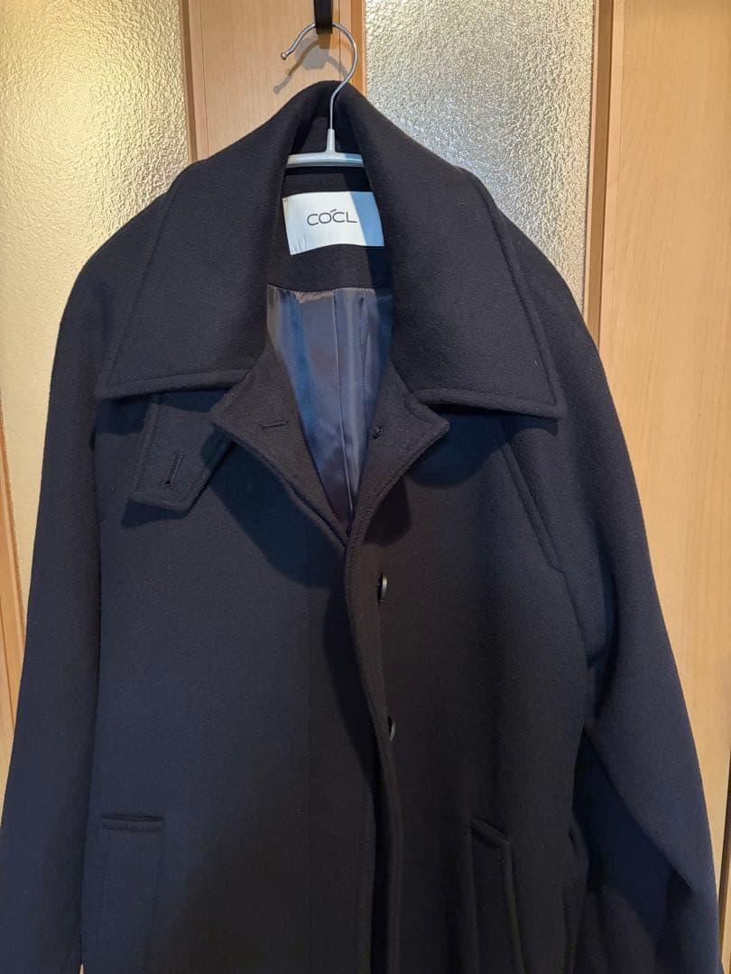 未使用 ステンカラー バルマカーン ロングコート 黒 韓国