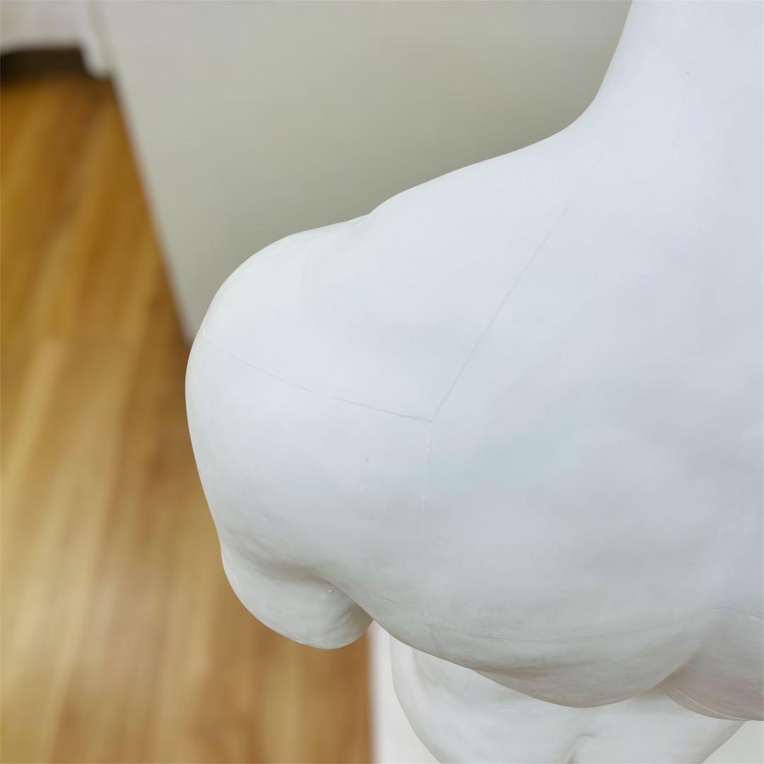 【状態良好】堀石膏制作 円盤投げ 半身像 アンティーク像 H‑012