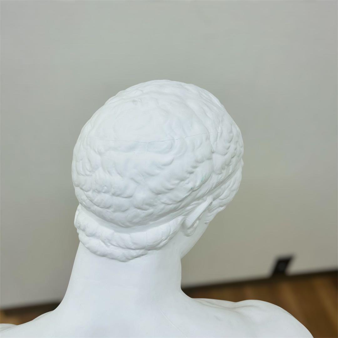 【状態良好】堀石膏制作 円盤投げ 半身像 アンティーク像 H‑012