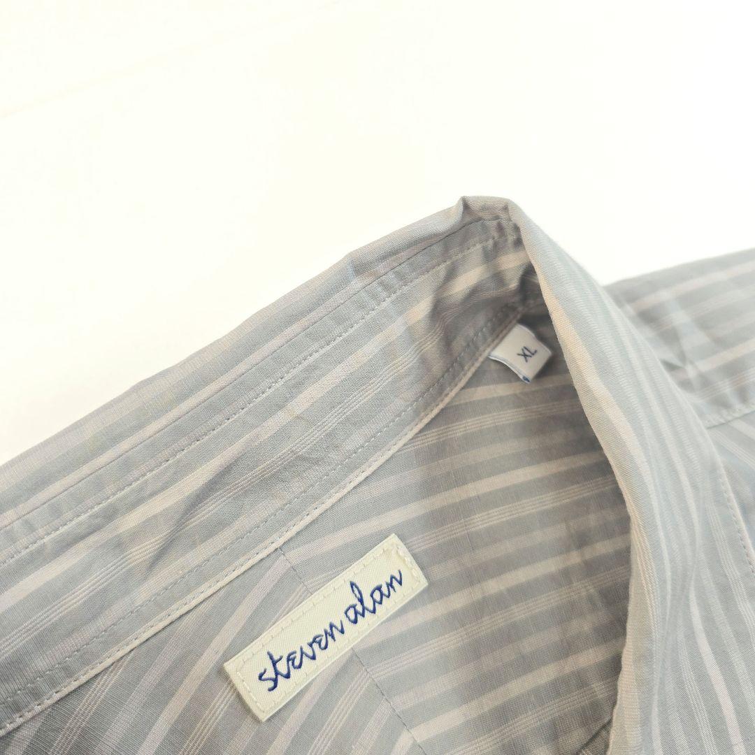 極美品★スティーブンアラン ストライプ レギュラーカラー シャツ　XL　2万