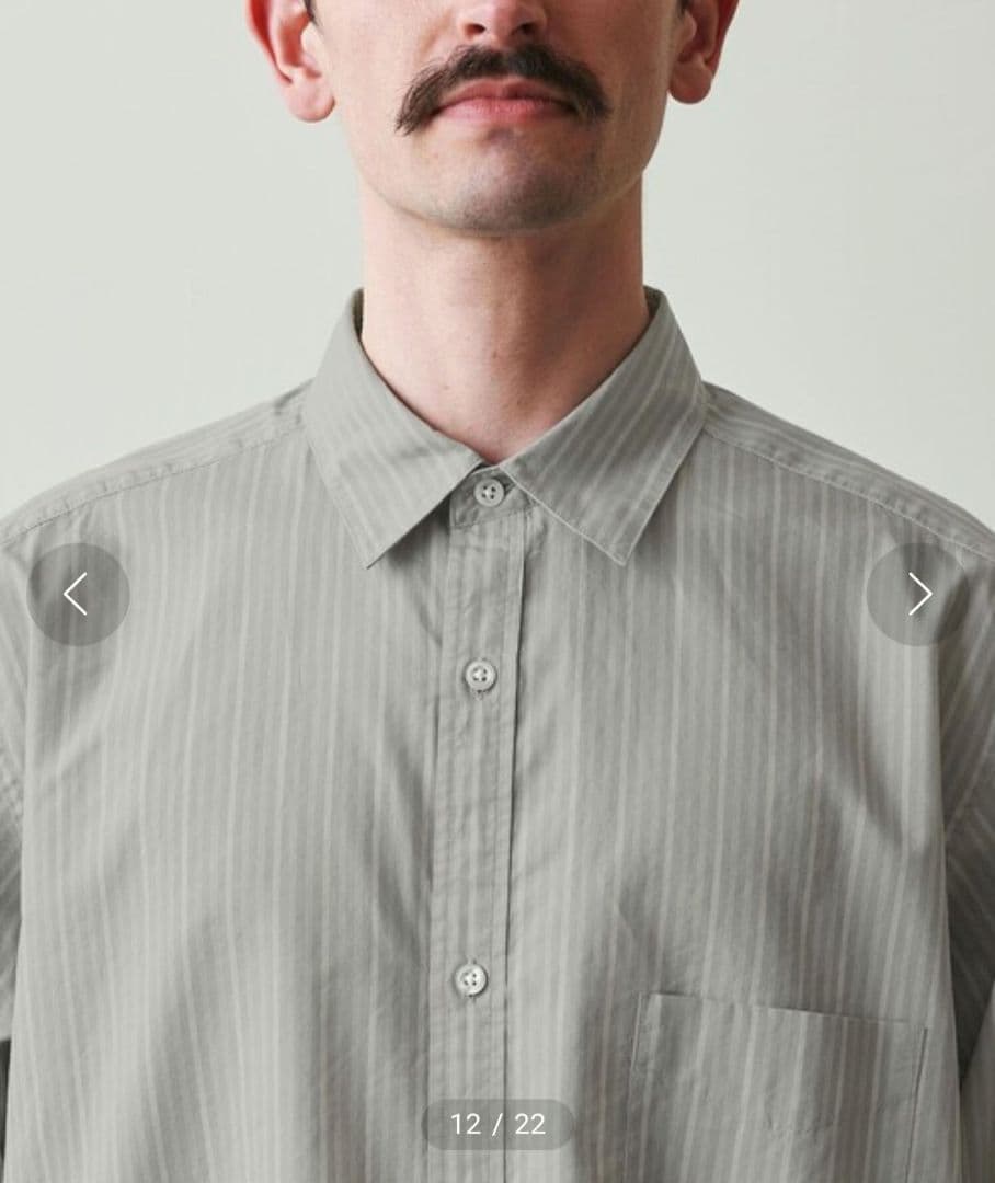 極美品★スティーブンアラン ストライプ レギュラーカラー シャツ　XL　2万