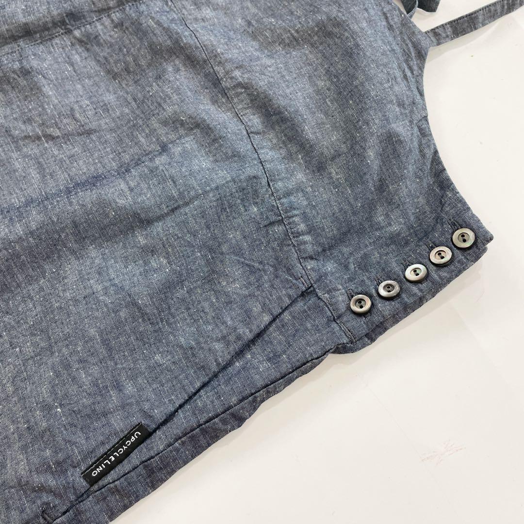 ゆかまま◡̈nest robe |UpcycleLinoダンガリーサロペット