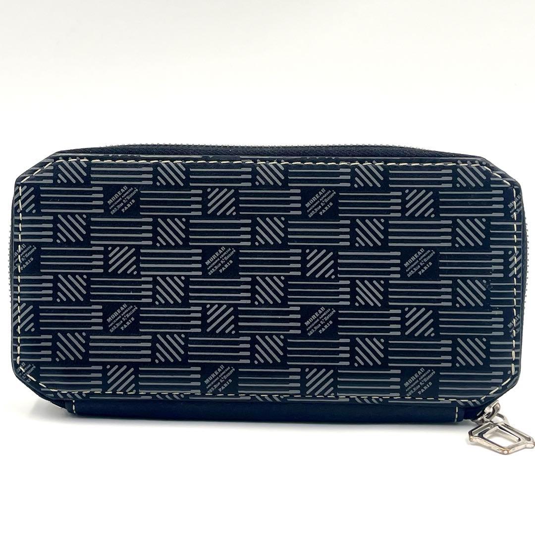 【定価11万】 モローパリ コンチネンタル ジッピーウォレット カーフスキン 黒