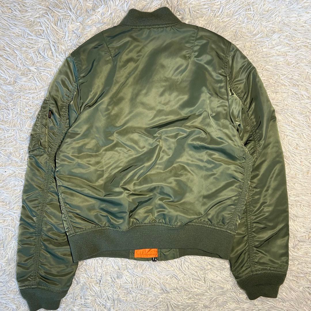 90s alpha industries ma-1 フライトジャケット　グリーン