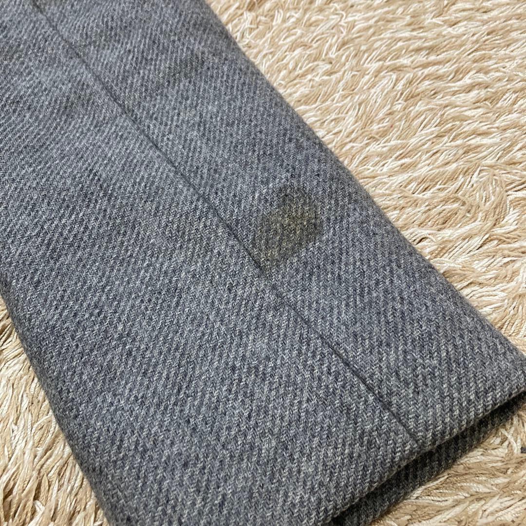 GUCCI グレー 膝丈 カシミヤチェスターコート フォックスファー付き