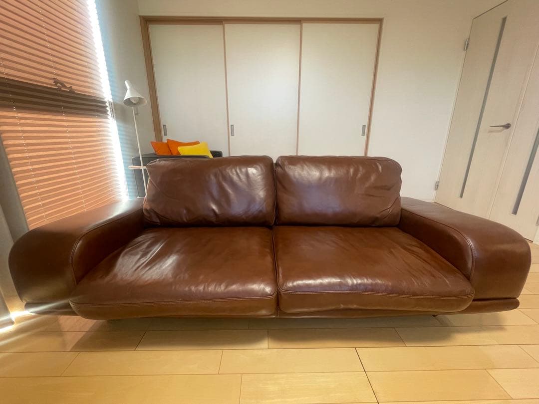 【超美品】ACTUS Five by Five 3350本革ソファ