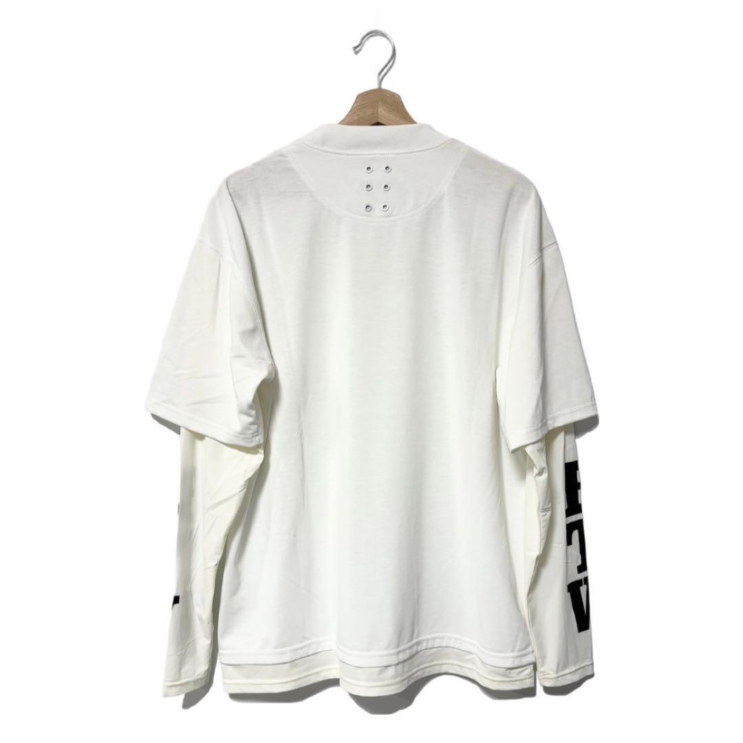 ラッセルノ ゴルフ レイヤード プリント モックネック L/S ホワイト M 4