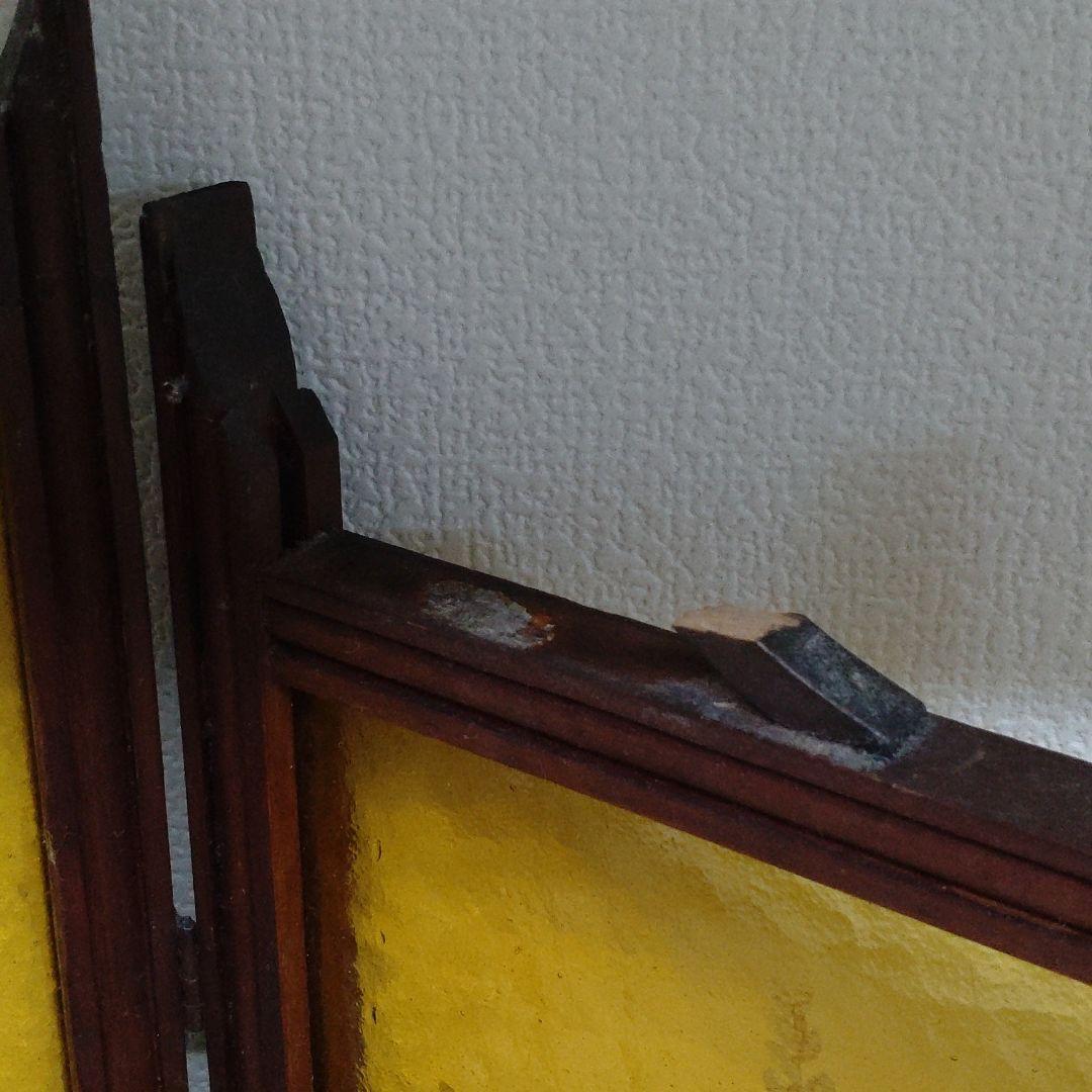 アンティーク　フランス　手描きのガラス　オブジェ