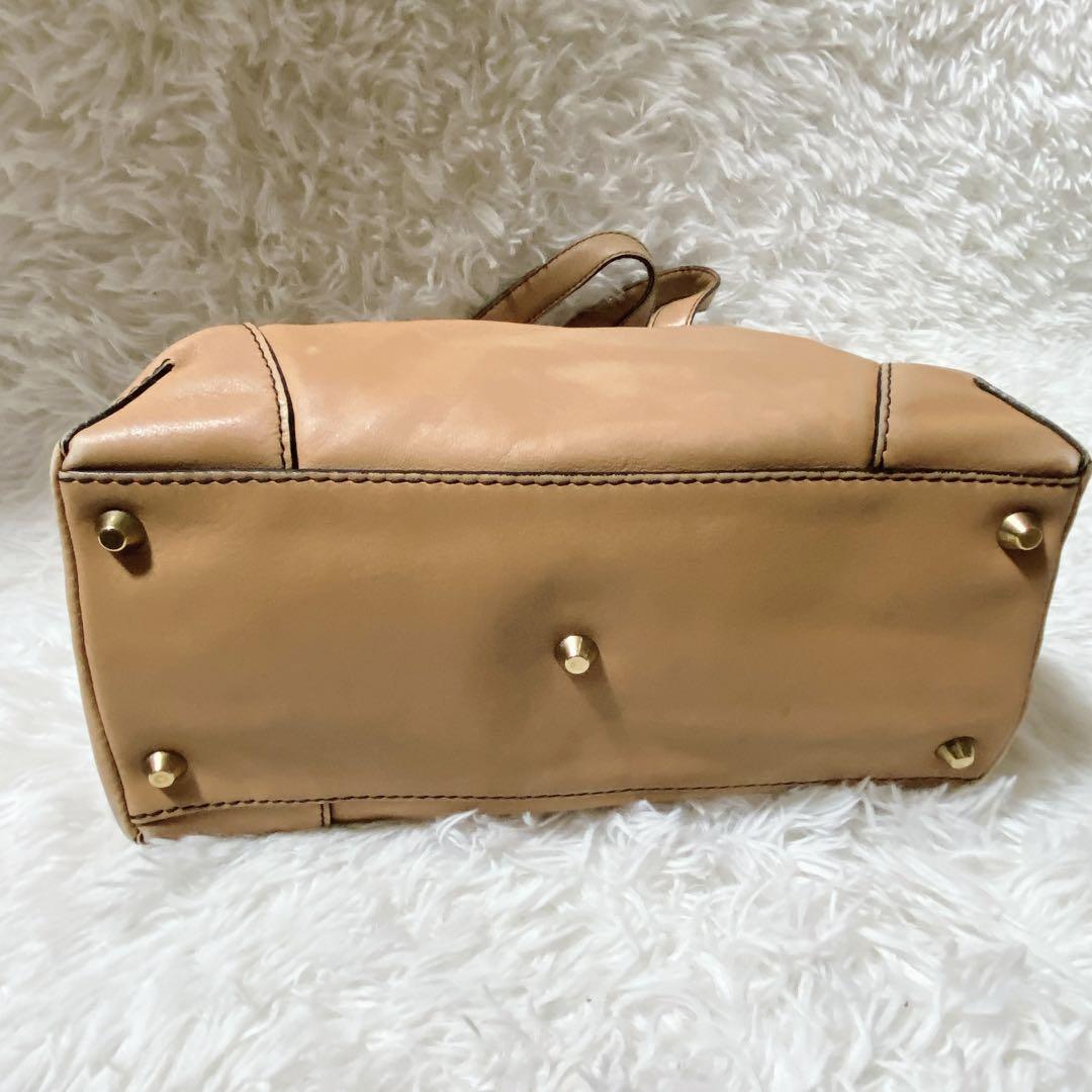 希少⭐️クロエ　ハンドバッグ　A4サイズ 自立型　肩掛け　レザー　ロゴ型押