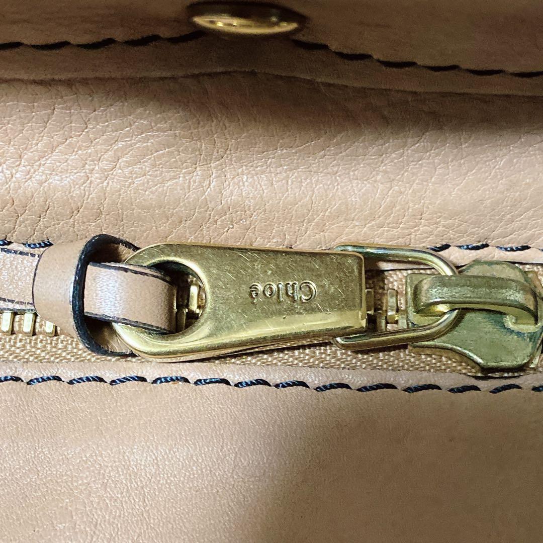 希少⭐️クロエ　ハンドバッグ　A4サイズ 自立型　肩掛け　レザー　ロゴ型押