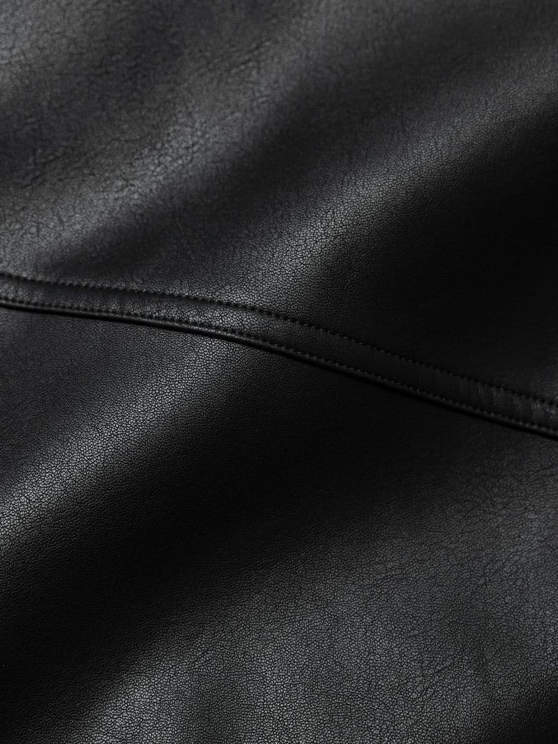 crewre クルーレ フェイクレザージップブルゾン ブラック　サイズ2