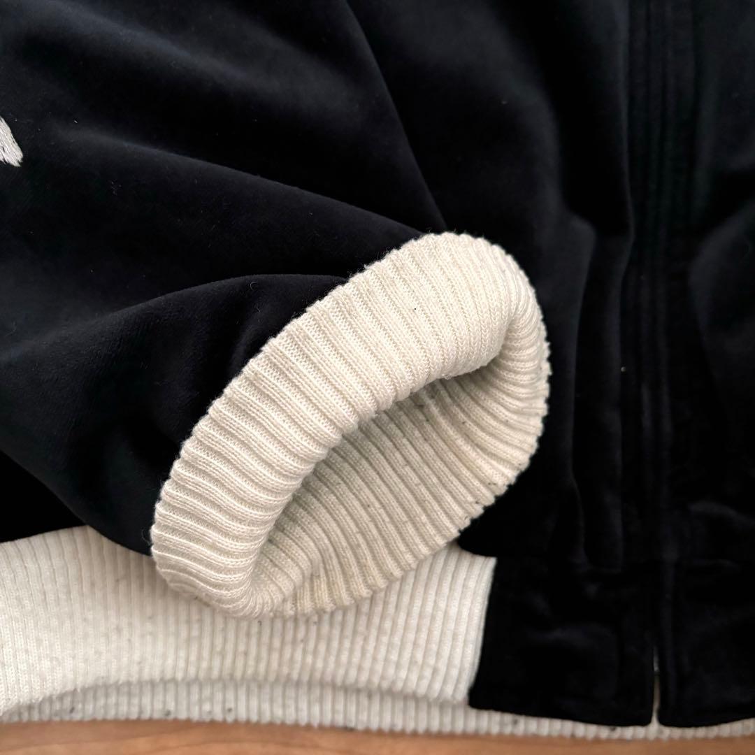 【HOUSTON】スカジャン　アラスカ　Mサイズ　別珍　黒