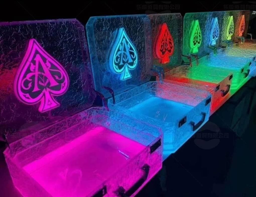 アルマンド ディスプレイ LED アタッシュ ケース ライト シャンパン