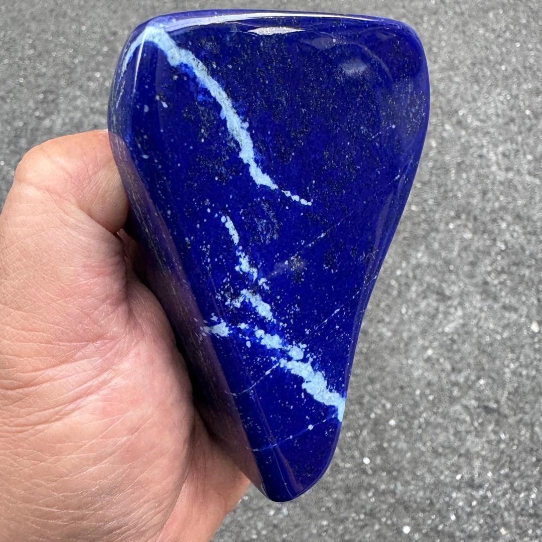 ☆ラピスラズリ☆5A☆引寄せ☆約439g☆アフガニスタン産☆天然無着色☆磨き原石