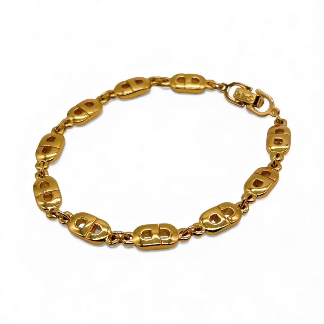 【美品✨】Dior CDロゴ ブレスレット ゴールド チェーン