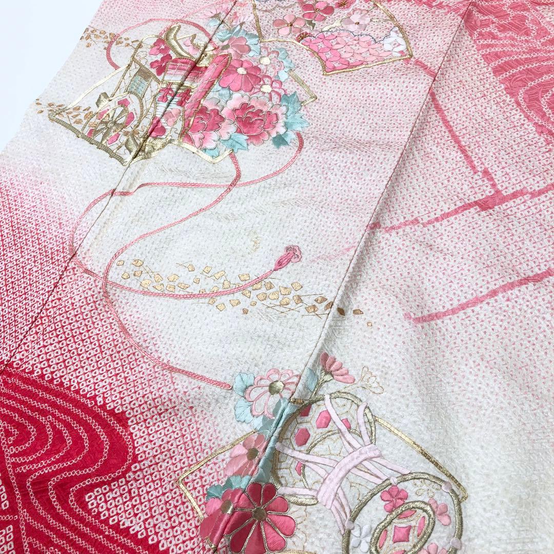振袖 刺繍 絞り 花車 金駒刺繍 金彩 KK-2120