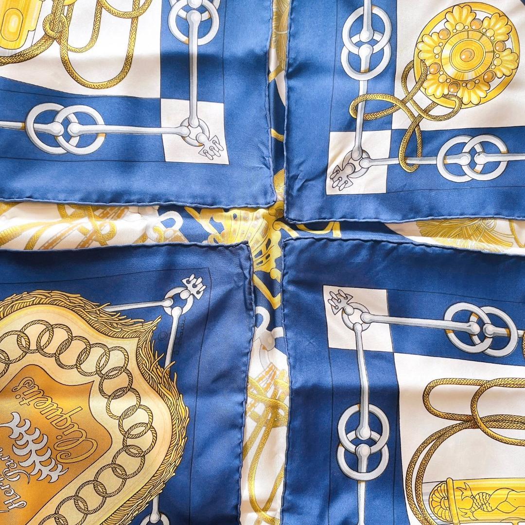 エルメス カレ90　CLIQUETIS クリケティス スカーフ シルク100%