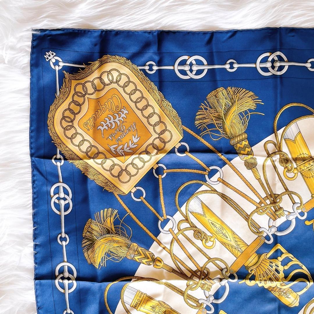 エルメス カレ90　CLIQUETIS クリケティス スカーフ シルク100%