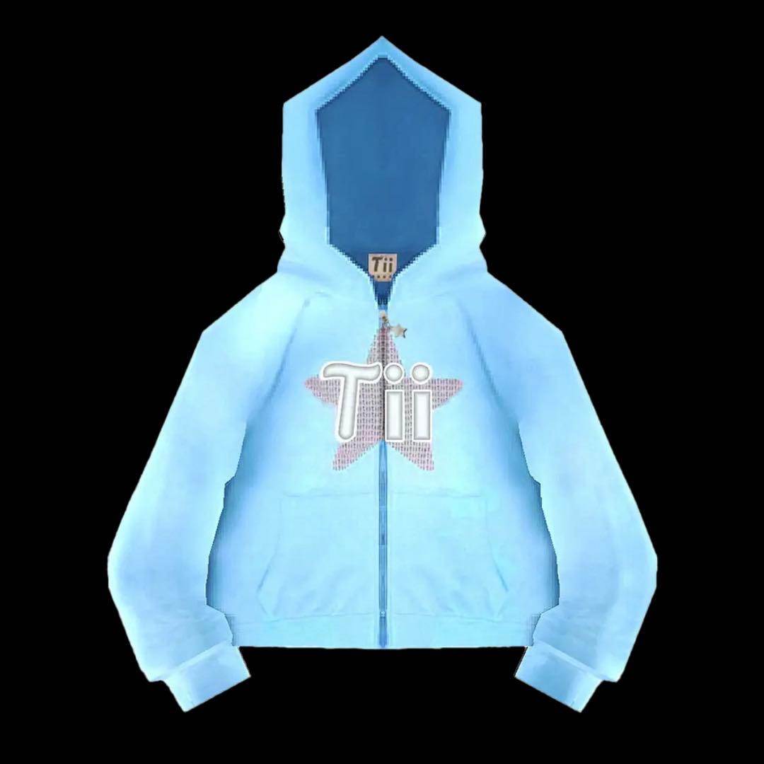 Tii ジップパーカー M 水色 激レア