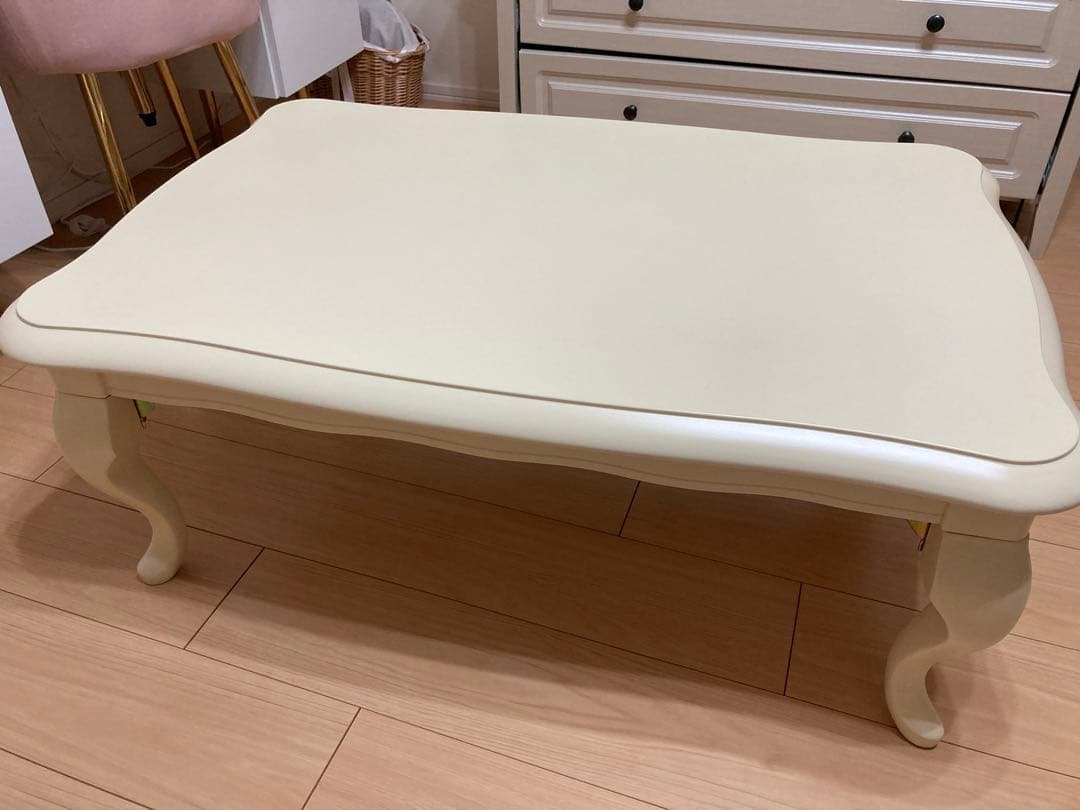 折りたたみ　猫足　ローテーブル　テーブル