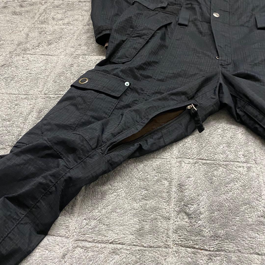 【美品】estivo エスティボ　スノボ　スキー　ウェア　つなぎ　ブラック