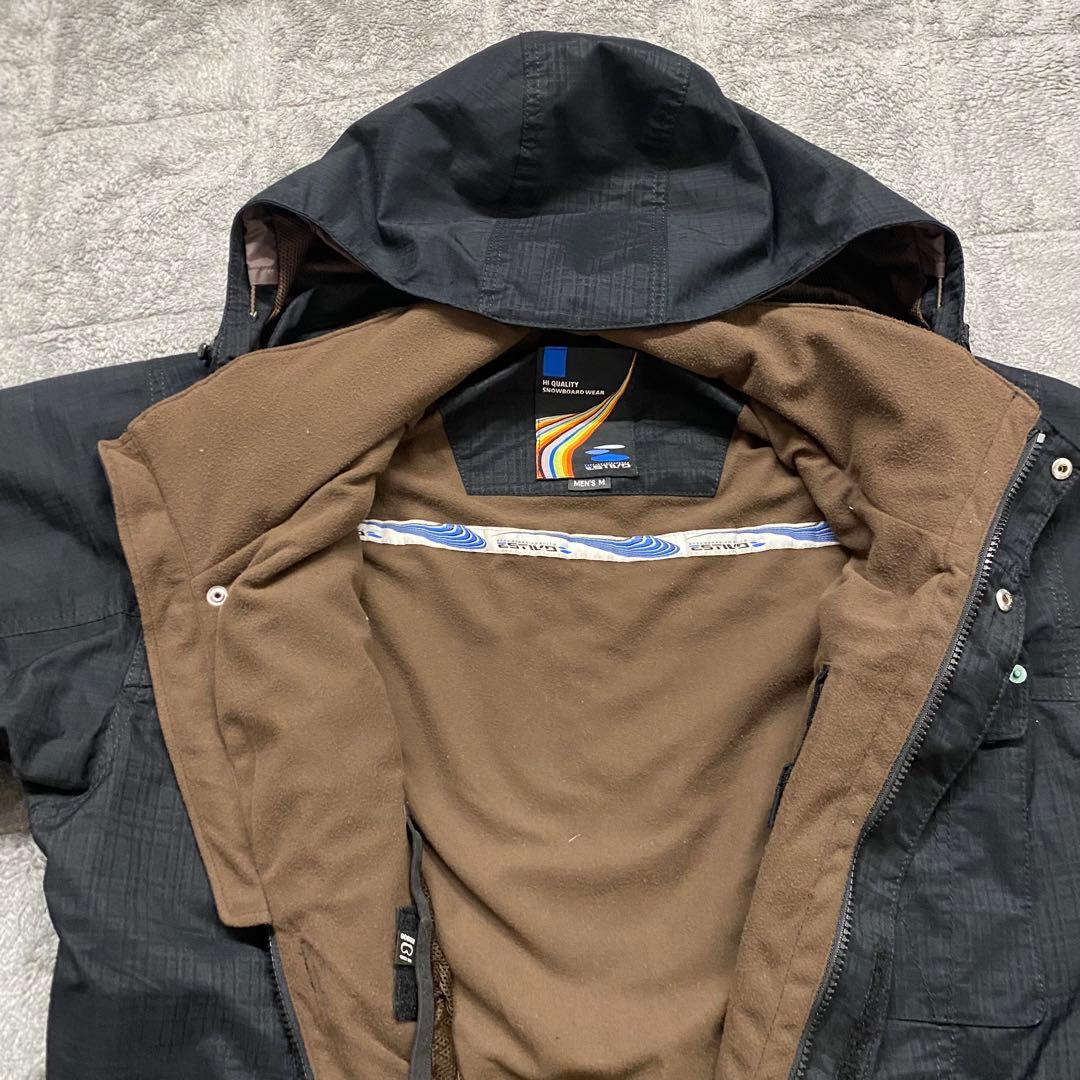 【美品】estivo エスティボ　スノボ　スキー　ウェア　つなぎ　ブラック