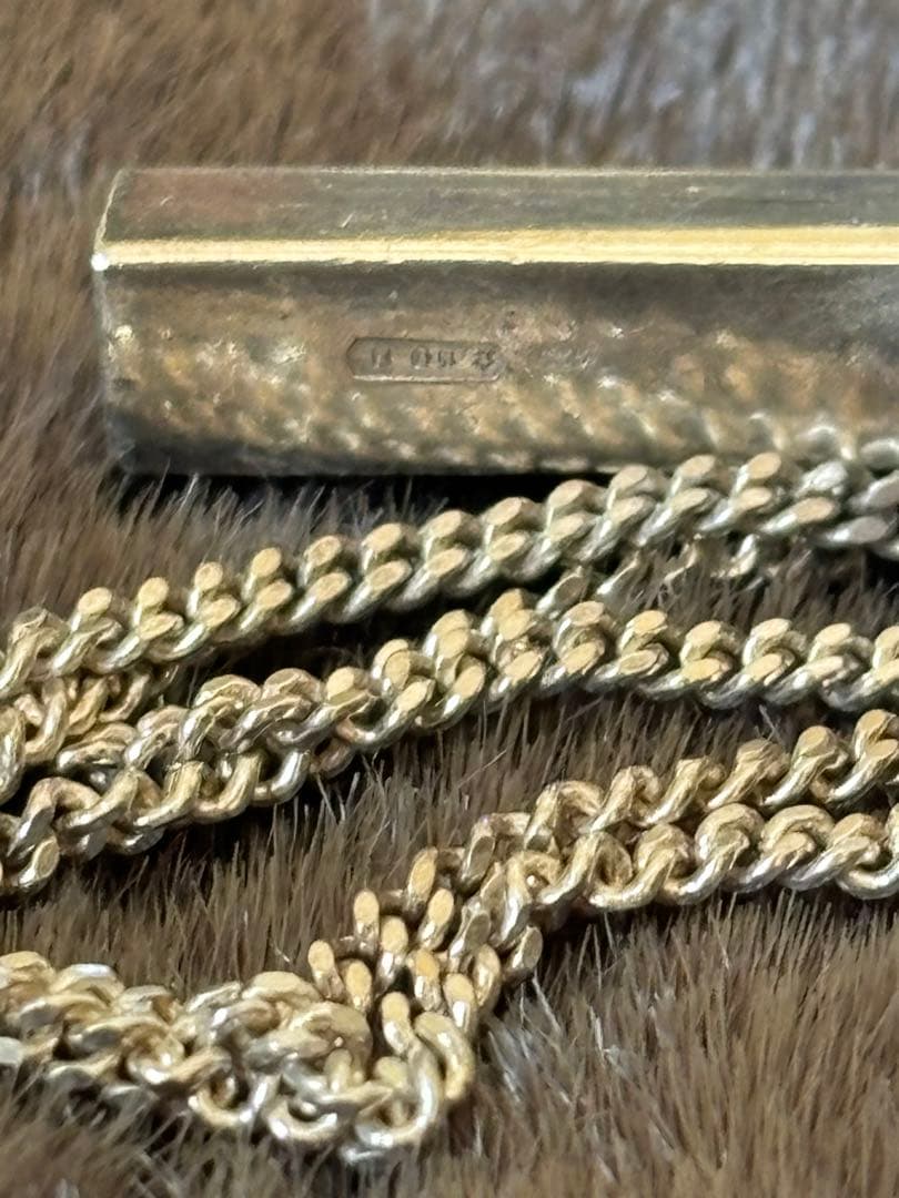 925刻印入り金属製十字架ネックレスGUCCI 60cm