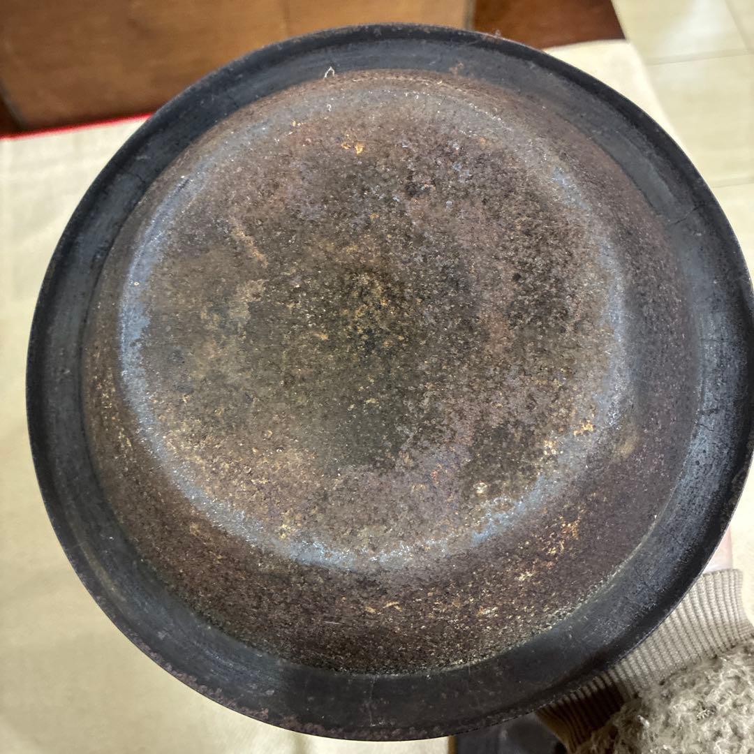 茶道具　アンティーク／南部鉄器　鳳文堂造　南蛮船と波千鳥(^^)