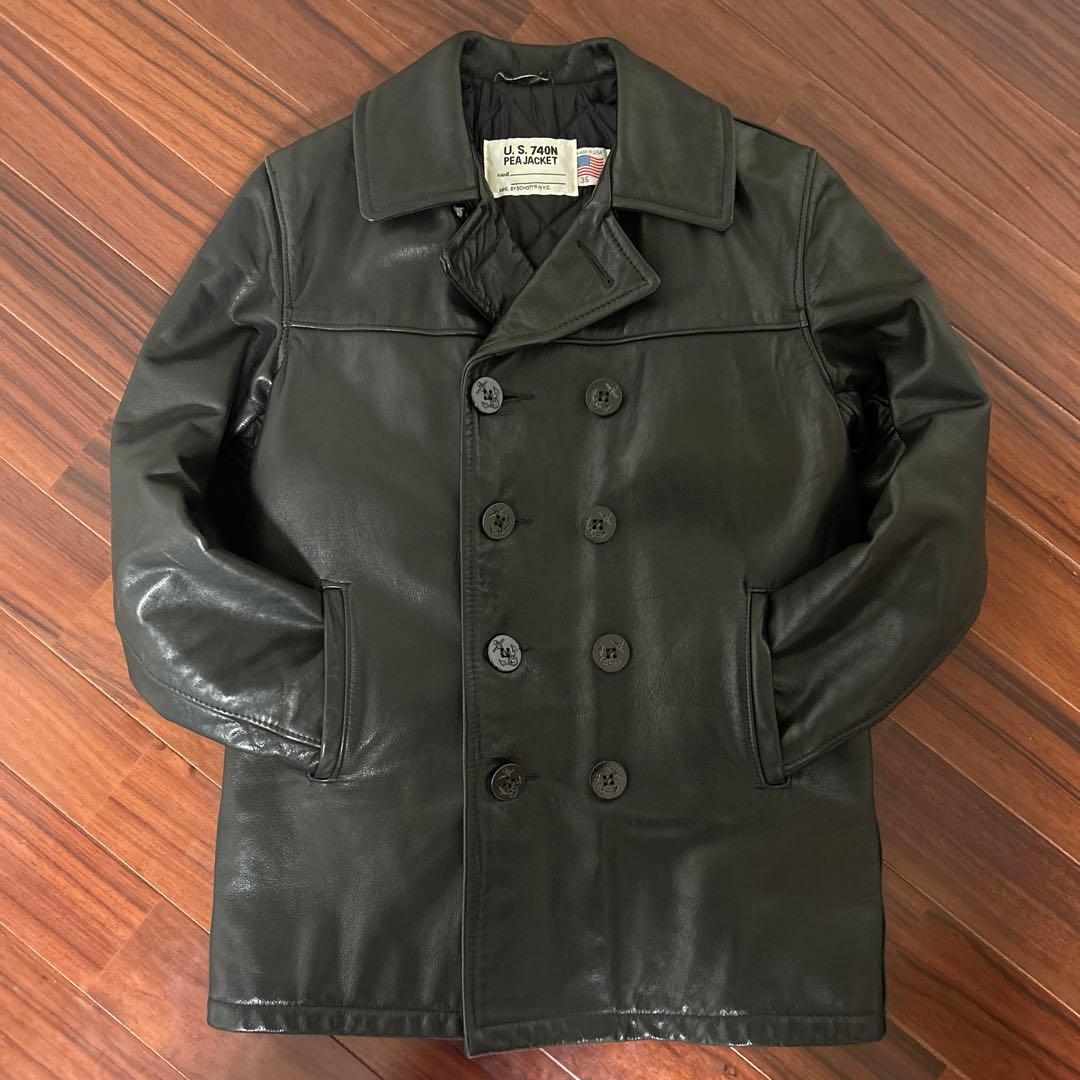 SCHOTT レザーピーコート US740N 36