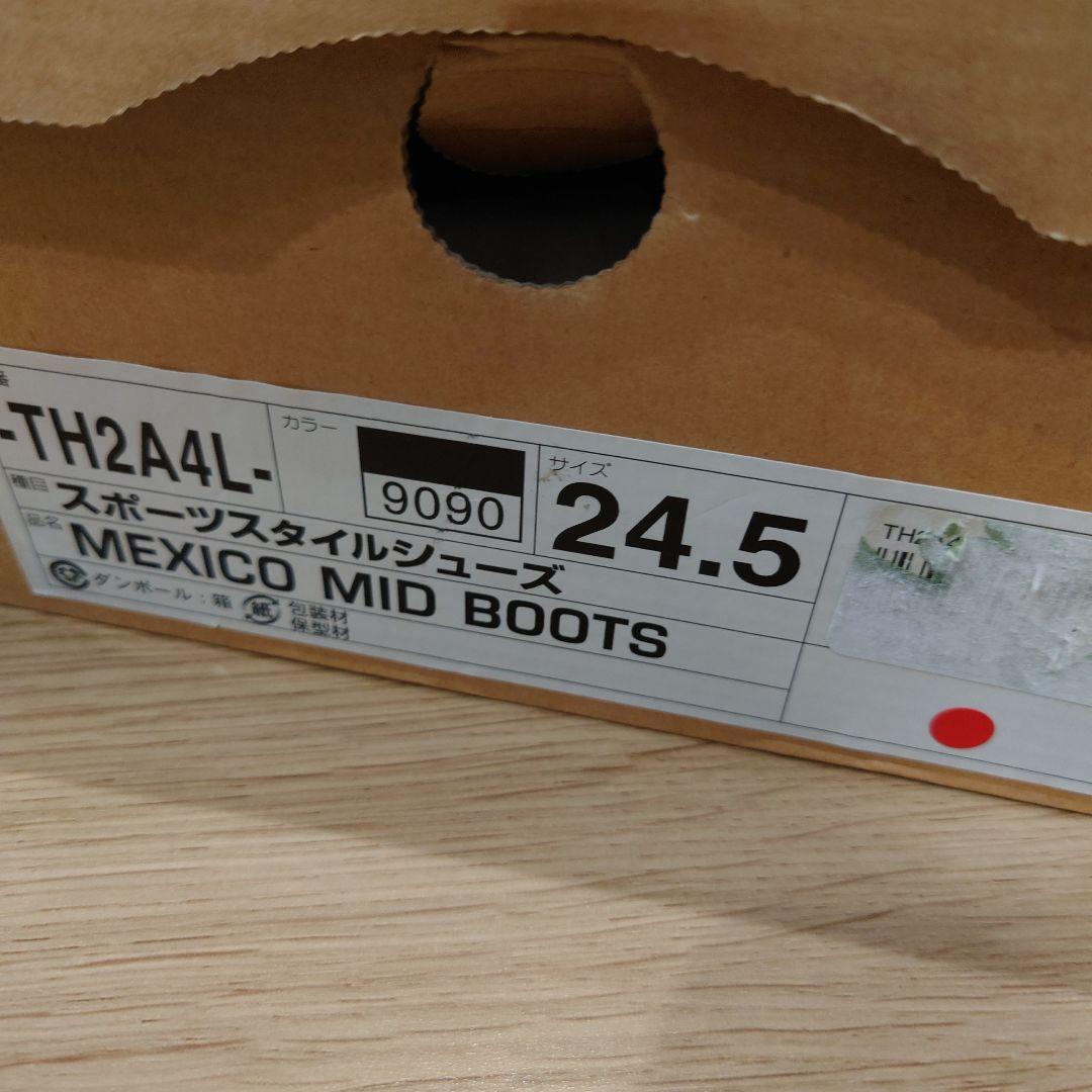 オニツカOnitsuka Tiger MEXICOフリンジ付黒24.5箱有未使用