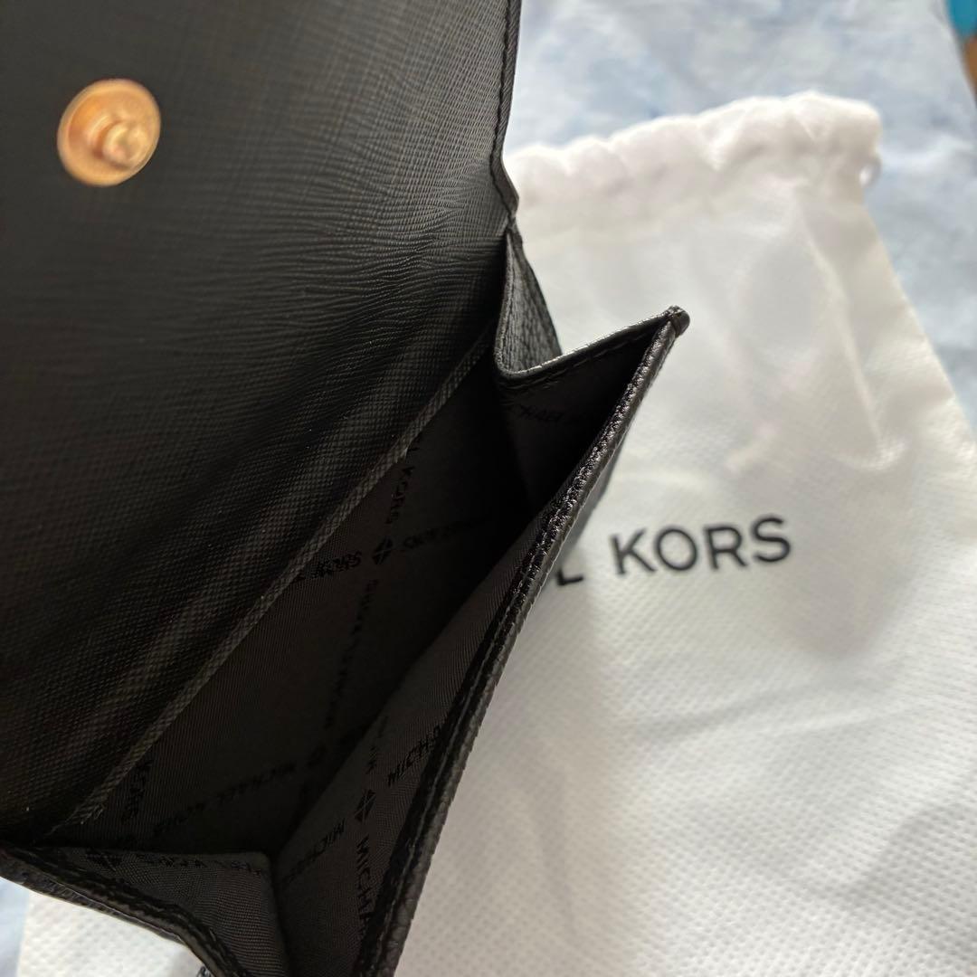 マイケルコース　MICHEAL　KORS　財布　黒　2つ折り　レディース