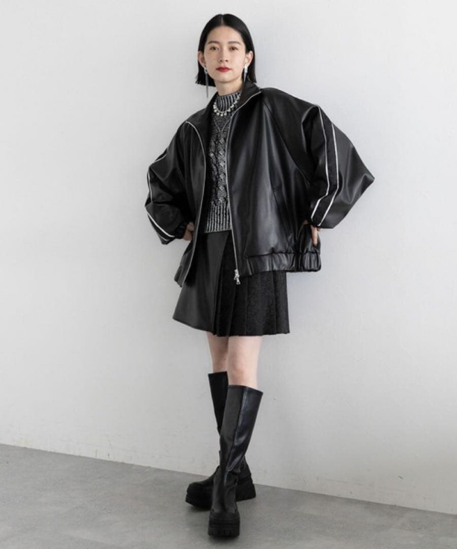 HARE フェイクレザードルマントラックジャケット