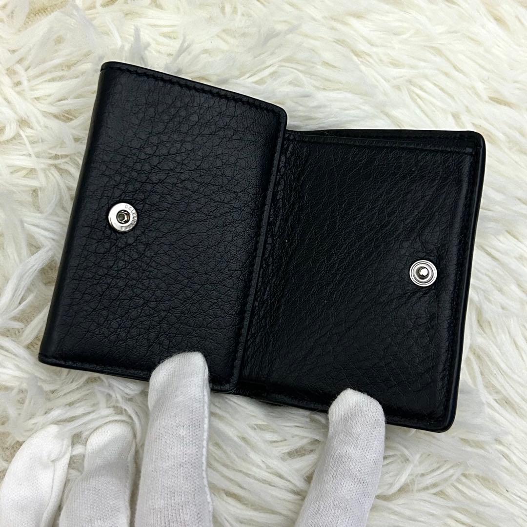 【極美品】BALENCIAGA ペーパーミニウォレット 三つ折り財布 ブラック
