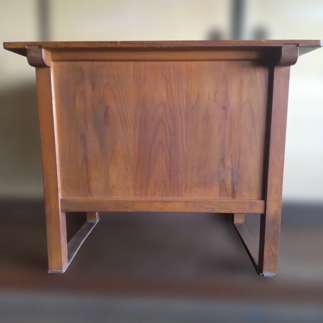 レトロ　事務机　天板一枚板使用　縦58cm横85cm高さ70cm