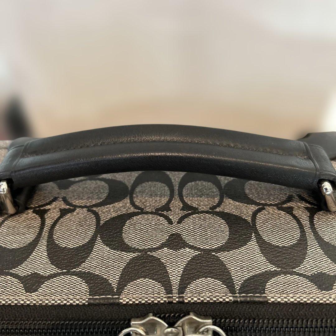 超美品　COACH モノグラム キャリーケース グレー/ブラック