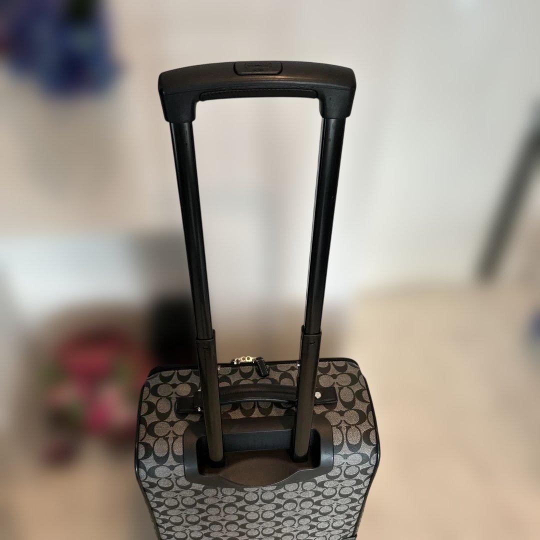 超美品　COACH モノグラム キャリーケース グレー/ブラック